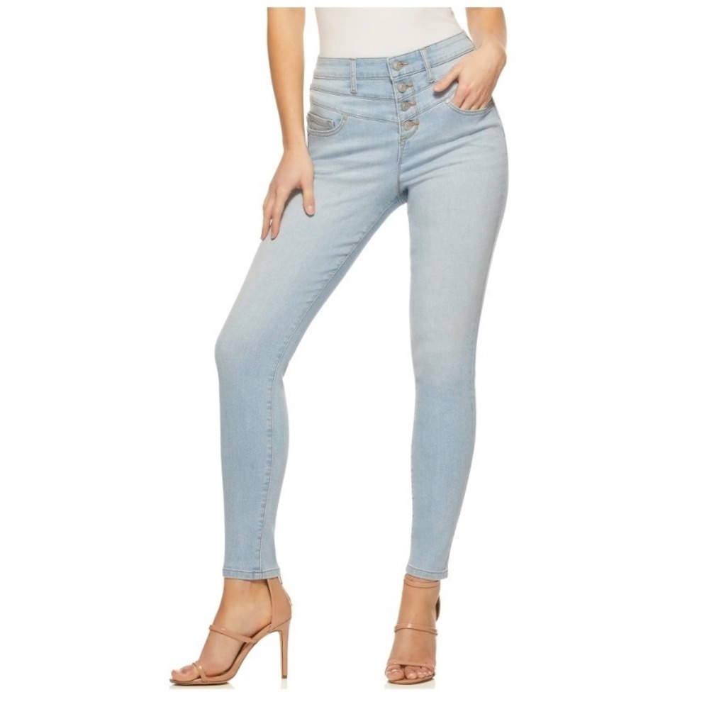 Judy Blue Front Yoke Button Fly High Rise Skinny Jean Size 3